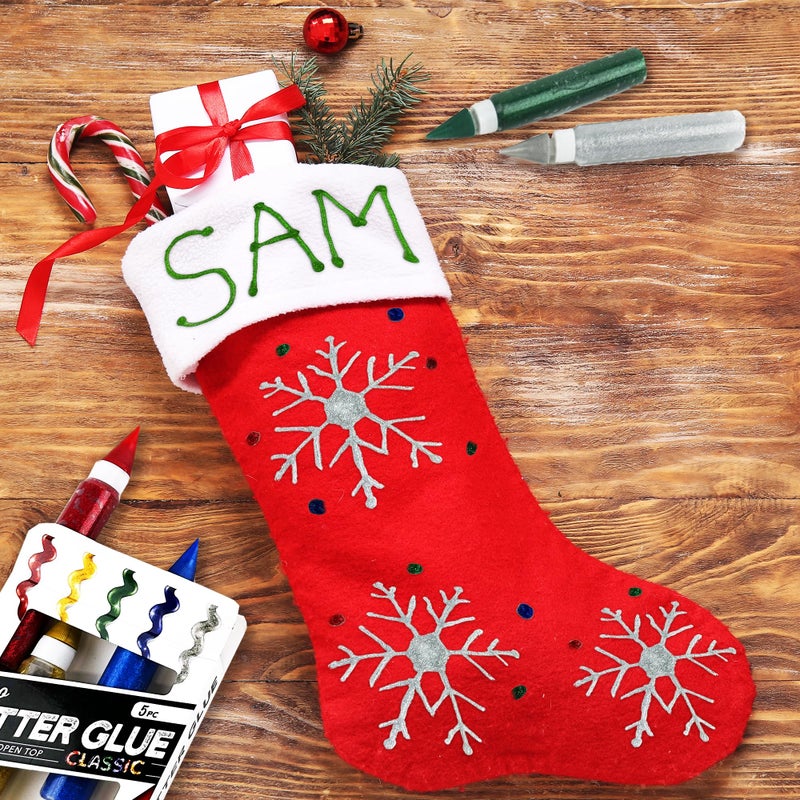 ArtSkills Puffy Jumbo Rainbow Glitter Glue Pens for Crafts, 5 Pack, Classic (PA-1328) - Image 3